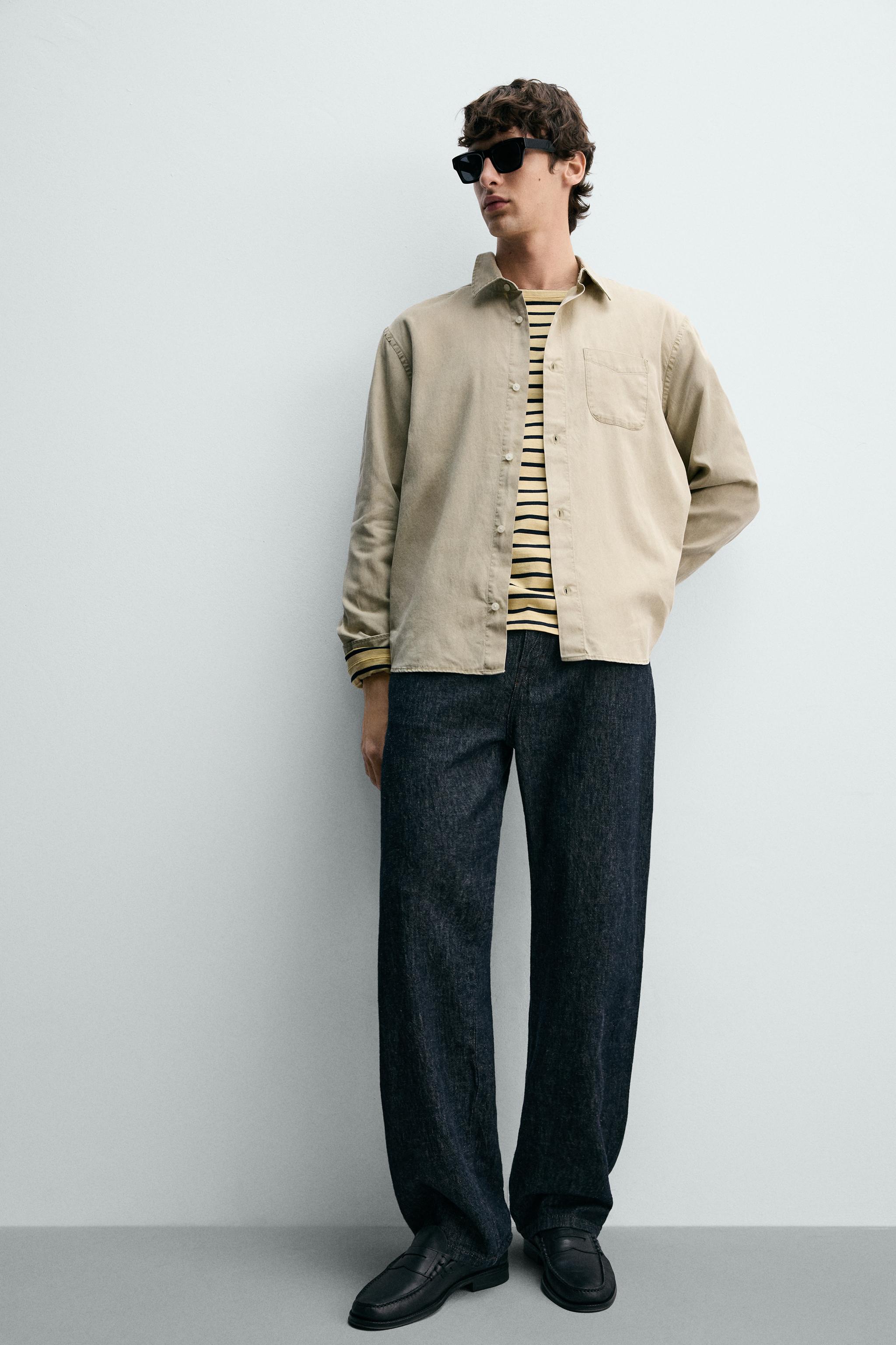 REGULAR FIT LYOCELL - COTTON SHIRT